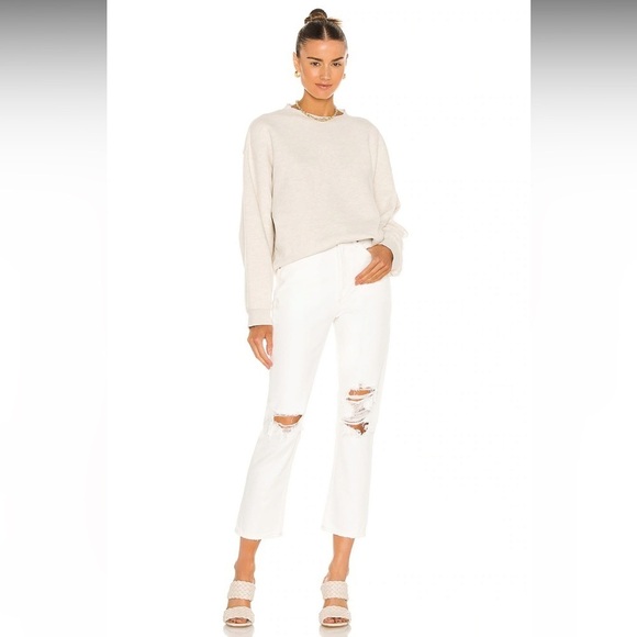 AGOLDE | Riley High Rise Straight Crop Jeans In Veil White NEW Size 31 - Picture 1 of 13